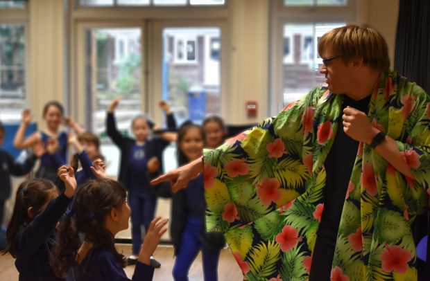 Around the world perform falcons school for girls